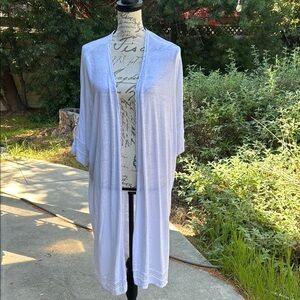 Elegant White Open-Front Cardigan
